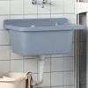 Lavabo a Parete Grigio 60x40x28 cm in Resina Anteprima dell’immagine prodotto 2