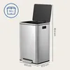SONGMICS Mülleimer 50 L, 15 Müllsäcke, Edelstahl, Produktbild-Vorschau 15