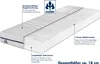 A cutaway view of a mattress showing its internal structure and features, with descriptive text labels. Produktbild-Vorschau
