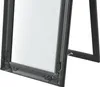 A close-up, angled view of a dark gray, ornate framed standing mirror against a white background. Anteprima dell’immagine prodotto