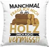 Trendation - Holzarbeiter Geschenk Forstwirt Deko-Kissen Produktbild-Vorschau 1