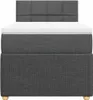 vidaXL Boxspringbett mit Matratze Dunkelgrau 100x200 cm Produktbild-Vorschau 4