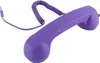 A purple retro-style handset with a coiled cord and a 3.5mm jack is shown against a white background. Podgląd zdjęcia produktu