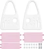 A set of white and pink plastic components, likely for an assembly project. Voir les images du produit