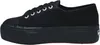A side view of a black platform sneaker. Anteprima dell’immagine prodotto