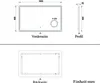 AICA LED Wandspiegel 100x60cm Touch/Wandschalter Produktbild-Vorschau 8