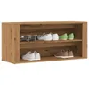 vidaXL Panca per scarpe Artisan oak 100x35x45 cm Materiale Anteprima dell’immagine prodotto 3