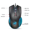 A gaming mouse with various buttons and LED lighting, with labels pointing to different parts. Produktbild-Vorschau