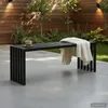 DanDiBo Gartenbank Metall Massiv Wetterfest Schwarz 120 cm Produktbild-Vorschau 8
