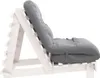 vidaXL Futon Schlafsofa mit Matratze Weiß 90x206x11 Produktbild-Vorschau 5