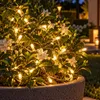 10er LED Lichterkette Drahtlichterkette Draht warmweiß Batterie Timer Außen Productafbeelding-voorbeeld