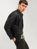 Jack & Jones Richard - Giacca in pelle nera - Grande L Anteprima dell’immagine prodotto 3