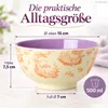Melamin Schüssel 500ml Ø15cm Creme Vanille Bowl mit Muster Produktbild-Vorschau 3