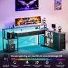AIORBER Bureau d'angle en L avec tiroirs, prises Voir les images du produit 5