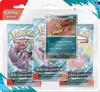 A product packaging for Pokemon trading cards, featuring booster packs and a special Irokex card. Produktbild-Vorschau