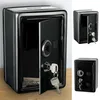 Spardose Tresor mit Schlüssel schwarz 12x18x10cm Metall Produktbild-Vorschau 1