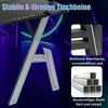 A close-up of a gaming desk leg with marketing text and close-up images of materials. Voir les images du produit