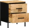 Armadio da Notte con cassetto Marrone e Nero 40 x 35 x 50 Anteprima dell’immagine prodotto 2