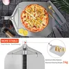 Große Pizzaschaufel, Pizzaschaufel aus Edelstahl, faltbar, Produktbild-Vorschau 3