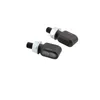 Two black LED motorcycle turn signals with silver nuts and bolts are shown against a white background. Podgląd zdjęcia produktu