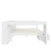 A white loft bed with drawers and stairs, shown from the side against a white background. Podgląd zdjęcia produktu