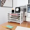 5 Tier Schreibtisch-Organizer,Briefablage Stapelbar Produktbild-Vorschau 1