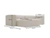 GrainGold Ecksofa L-Form Landi Rechts - Moderne Cord Produktbild-Vorschau 6