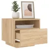 Comodino con luci LED Rovere Sonoma 40x39x37 cm Anteprima dell’immagine prodotto 4