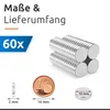 ECENCE Neodymium Magneten, 60 stuks - Ronde supermagneten - Productafbeelding-voorbeeld 4