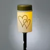 LED Solar Grablicht Herz - Grabkerze - H: 12cm - D: 7cm - Lichtsensor - inkl. Erdspieß - weiß Produktbild-Vorschau
