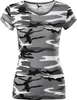 Tarnfarbenes Damen-T-Shirt, 100% Baumwolle, unbedruckt, Produktbild-Vorschau 2