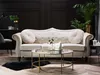 BELIANI 3-Sitzer Sofa Hellbeige Gepolstert Gesteppt mit Produktbild-Vorschau 2