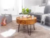 Couchtisch Sheesham Massivholz / Metall 60x44,5x60 cm Tisch Produktbild-Vorschau 3