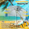 Faziango Strandschirm 210 cm Sonnenschirm mit UV Schutz Produktbild-Vorschau 5
