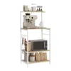 A kitchen shelf with various kitchen appliances and accessories. Náhľad obrázku produktu