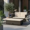 Mucola Mobili da giardino Polyrattan Lounge Chair Sofa Anteprima dell’immagine prodotto 8