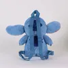 A plush toy backpack of the character Stitch from Disney's Lilo & Stitch, shown from the back. Voir les images du produit