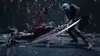 A video game character fighting a monster. Podgląd zdjęcia produktu