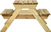 vidaXL Picknicktisch mit Bänken 110x123x73 cm Kiefernholz Produktbild-Vorschau 2
