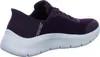 A side view of a purple Skechers slip-on sneaker with a white sole. Anteprima dell’immagine prodotto