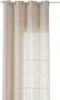 A close-up of a beige curtain hanging from a curtain rod. Produktbild-Vorschau