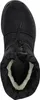 A top-down view of a black snow boot with white fur lining. Anteprima dell’immagine prodotto