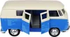 Spielzeugauto Bus VW Bulli 11,5cm blau Modellauto Blechauto Produktbild-Vorschau 3
