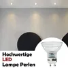 A product image featuring LED light bulbs and text overlay. Produktbild-Vorschau