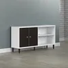 Evolution meuble TV 2 portes, 2 étagères blanc, noir. Voir les images du produit 17
