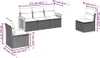 5-tlg. Garten-Sofagarnitur mit Kissen Grau Poly Rattan Produktbild-Vorschau 3
