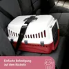 KERBL - Dog Transport Box - EXPEDITION - Cream/Bordeaux - Productafbeelding-voorbeeld 6