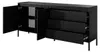 Sideboard Kommode FERRATO 187 cm Schwarz Riffelung grifflos Produktbild-Vorschau 7