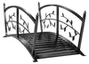Outsunny Gartenbrücke aus Metall 120 cm Teichbrücke mit Produktbild-Vorschau 1