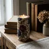 ŚWIECZNIK OKRĄGŁY 14cm drewniany tealight DECOUPAGE Podgląd zdjęcia produktu 7